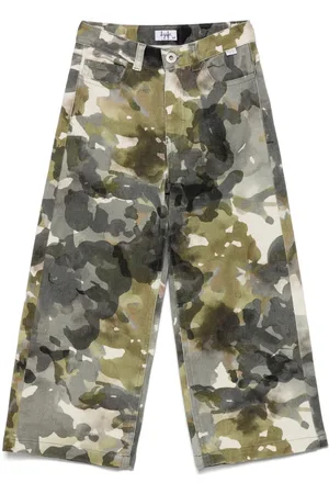 Il gufo Camouflage-print trousers