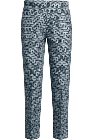 Etro Floral-jacquard trousers