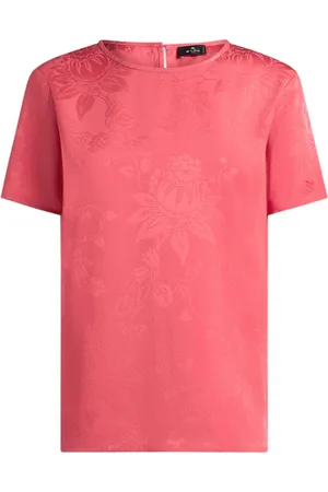 Etro Floral-jacquard T-shirt