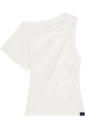 Courrèges Asymmetric draped T-shirt