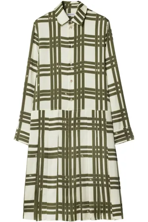 Burberry Ribbon-check silk dress