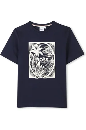 HUGO BOSS Illustration print cotton T-shirt