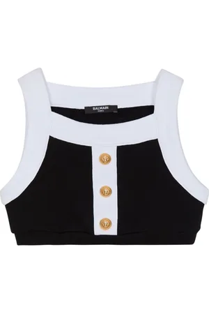 Balmain Two-tone cotton top