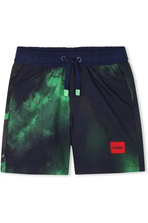 HUGO BOSS Tie-dye swim shorts