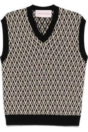 VALENTINO GARAVANI Logo-jacquard wool vest