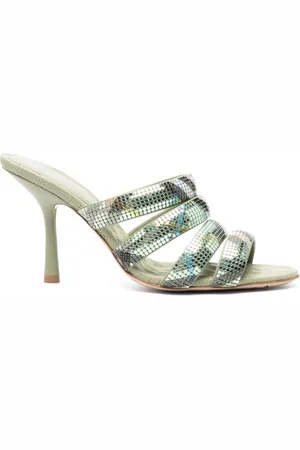 Burberry 100mm check mesh sandals