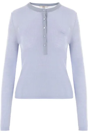 Chloé Ribbed long-sleeves Henley T-shirt