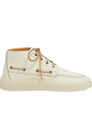 Boggi Milano High-top leather boat shoes