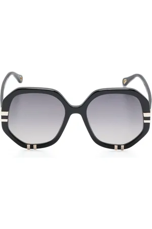 Chloé Logo-debossed square-frame glasses