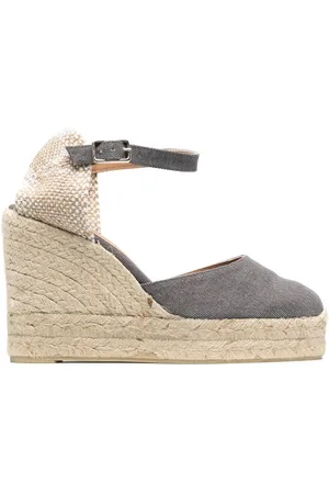 CASTA Woven wedge-heel espadrilles