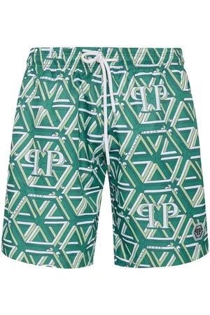 Philipp Plein Monogram-print swim shorts