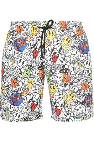 Philipp Plein Graphic-print swim shorts