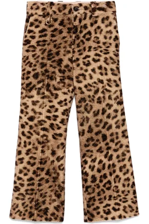 Chloé Leopard-print velvet trousers