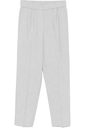 PESERICO SIGN Beaded-trim trousers
