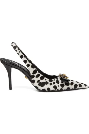 VERSACE 85mm Dalmatian Gianni Ribbon pumps