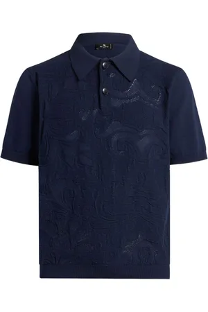 Etro Textured knit polo shirt