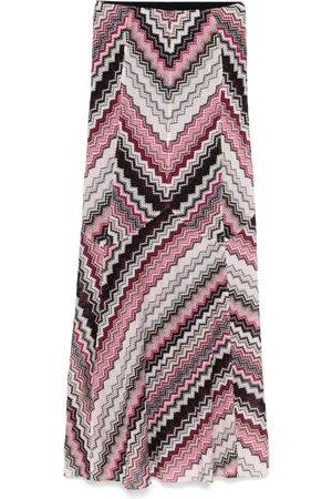 Missoni Zigzag-pattern lam?? maxi skirt