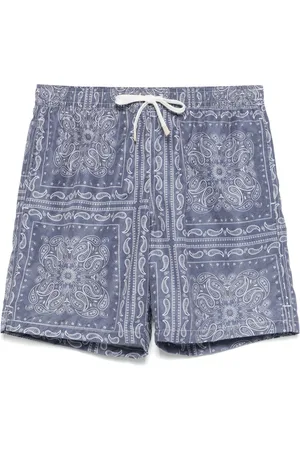 ELEVENTY Bandana-print swim shorts