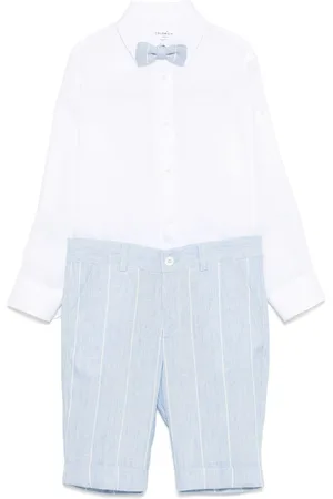 COLORICHIARI Striped shorts and shirt set