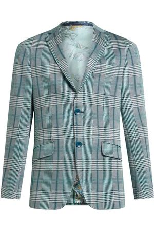 Etro Glen plaid jersey blazer