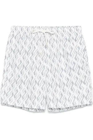 ELEVENTY Geometric-print swim shorts