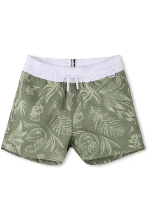 HUGO BOSS Floral-print swim shorts