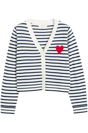 Chinti & Parker Striped merino cardigan