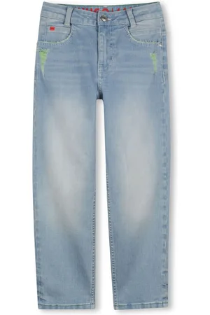 HUGO BOSS Logo-patch straight jeans