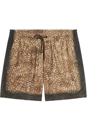 DRIES VAN NOTEN Geometric-print swim shorts