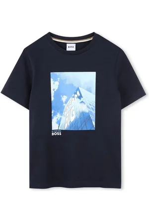 HUGO BOSS Logo-graphic cotton T-shirt