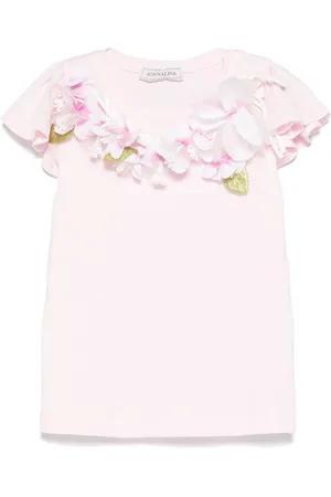 MONNALISA Floral-appliqu?? T-shirt