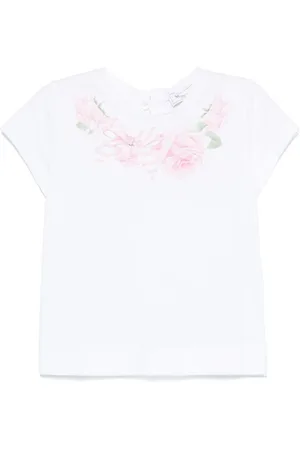 MONNALISA Rose-print T-shirt