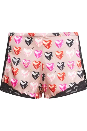 FLEUR DU MAL Charlotte lace tap shorts