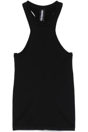 andre damo Fine ribbed tank top