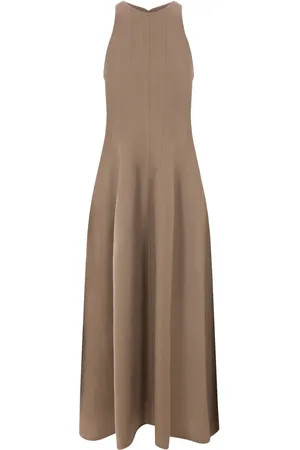 Brunello Cucinelli Sleeveless twill maxi dress