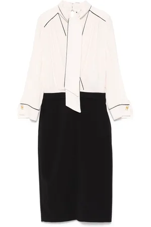 Elisabetta Franchi Georgette crepe midi dress