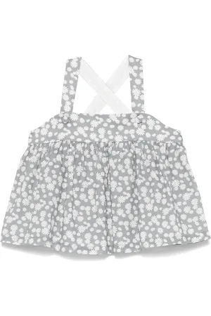 Il gufo Floral-print cotton top