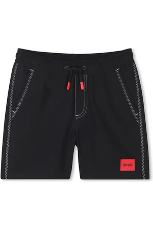 HUGO BOSS Logo-patch swim shorts