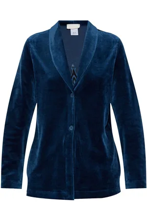Hanro Embroidered velvet blazer