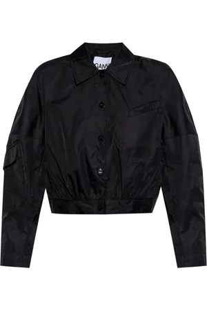 Ganni Logo-appliqu?? bomber jacket