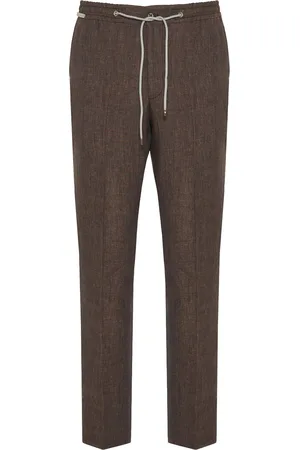 corneliani Drawstring linen trousers