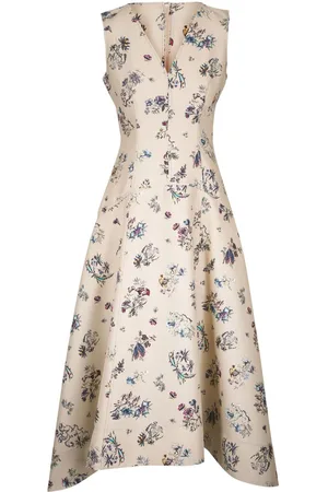 ADAM LIPPES Floral-print midi dress