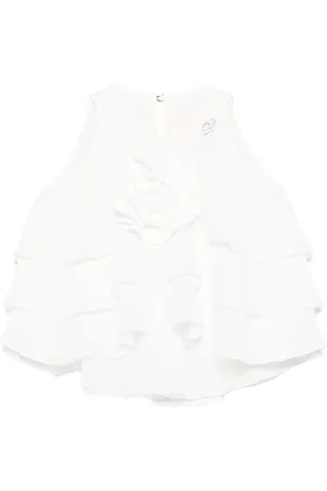 MISS BLUMARINE Floral-appliqu?? blouse