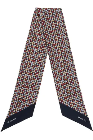 Bally Microflowers silk scarf