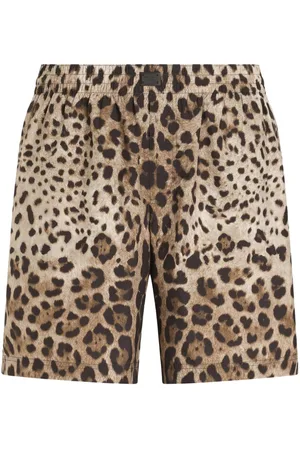 Dolce & Gabbana Leopard-print swim shorts