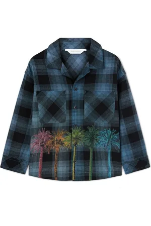 Palm Angels Logo-print check flannel shirt