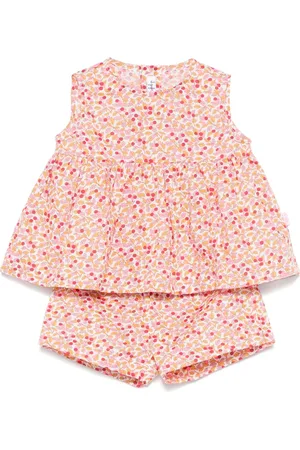 Il gufo Floral-print short set