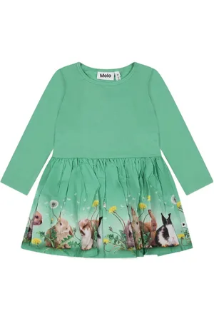 Molo Rabbit-print long-sleeve dress