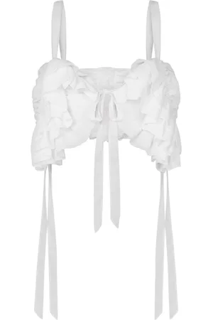 Moschino Ruffle-detail crop top