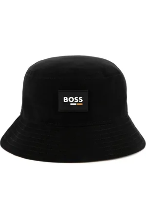HUGO BOSS Logo-patch cotton bucket hat